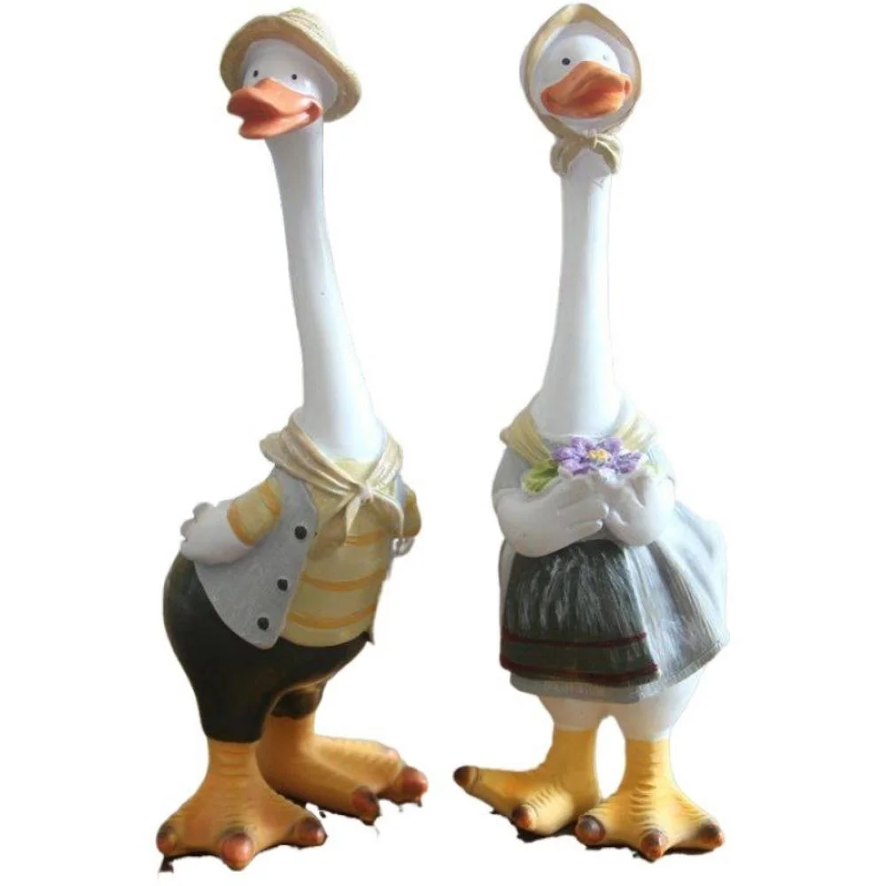 Cute Cartoon Duck Garden Statue, Garden Decorations, Outdoor Duck Statue Wyz20926