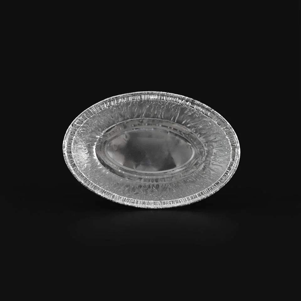 Disposable Aluminum Foil Mold Silver Box Oval Tin Pie