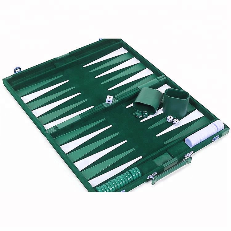 Hochwertiges Samtbackgammon-Set, kundenspezifischer Backgammon-Vorstand-OrientaleBackgammon