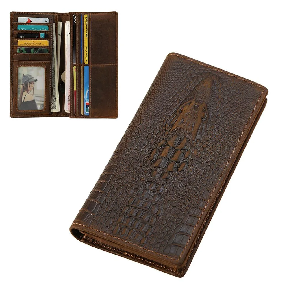 محفظة جلدية أصلية من Biford منقوشة بنقوش من الجلد المحفور على شكل محفظة ملمع حقيبة نقود من المحفظة الجلدية
