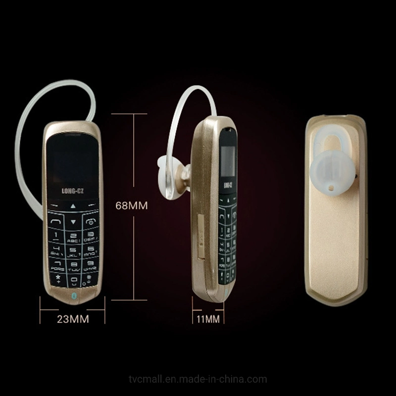 J8 0.66 Inch Mini Cell Phone Bluetooth Earphone Dialer Support Mirco SIM Card Phone Mobile