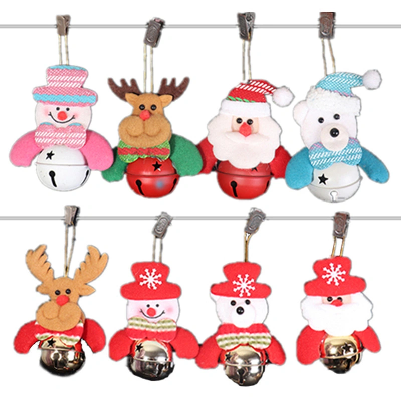 Navidad creativa Colgante Ornament Plush Toys Santa Snowman Rein Deer Juguetes Bear