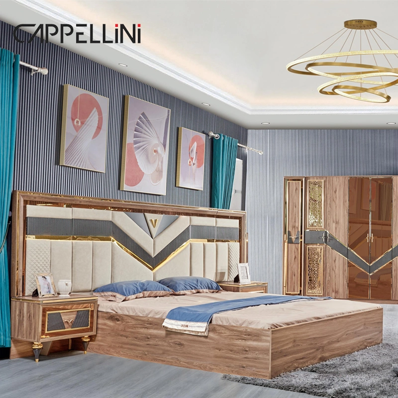 China Großhandel/Lieferant King Size Holz Rahmen Leder Bett Moderner Luxus Komplette Queen-Zimmer-Möbel Aus Holz