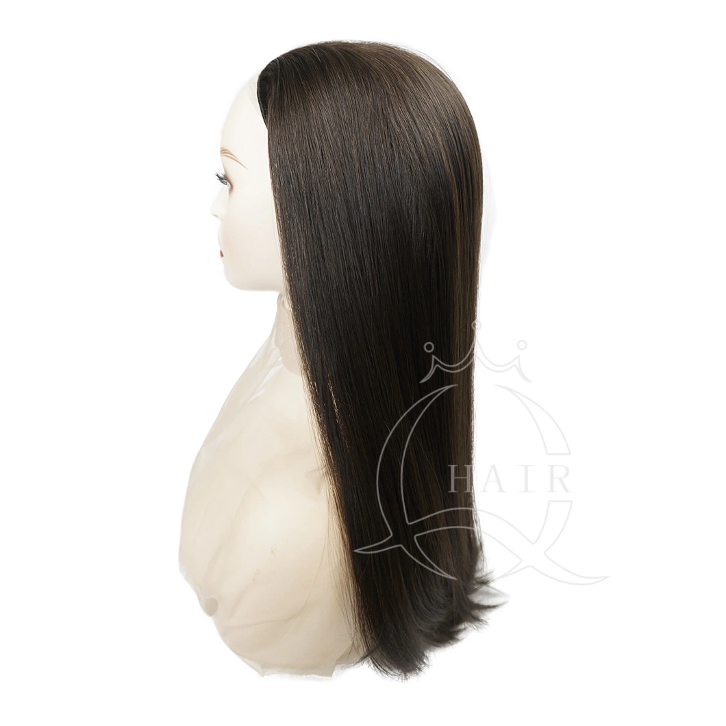 Band Fall Ribbon Wig Half Wig Orthodox Jewish Kosher Wig Remy Virgin Hair Unprocessed Natural Hair Wigs Silk Top Wig Lace Front Wigs Medical Hair Loss Wig