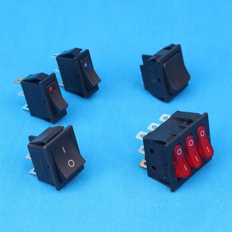 Big Current High Duty Waterproof Kcd Series on off 3 Pin Terminal Black Housing Rocker Switch