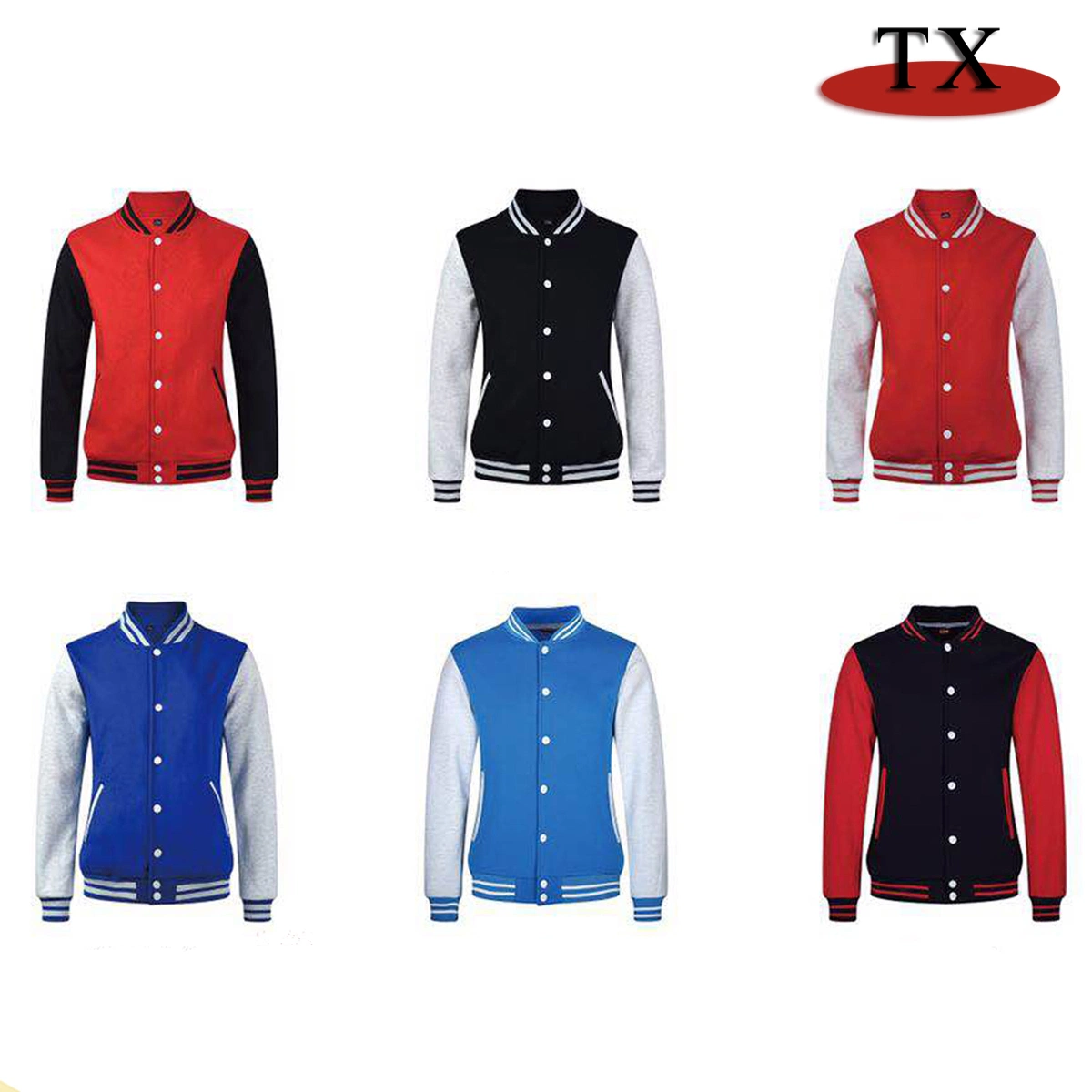 100% Cotton Sports Wear Sweater Clothing for Fleece Fabric Hooded Woolen Varsity Jackets with OEM Service