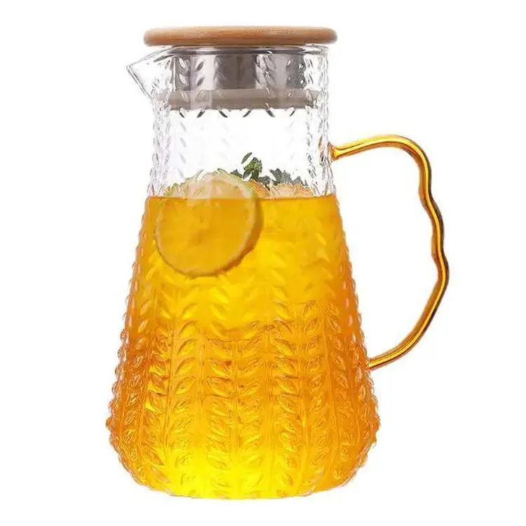 Wholesale Hot Cold Water Iced Tea Pitcher Water Jug Glass Pitcher with Lid