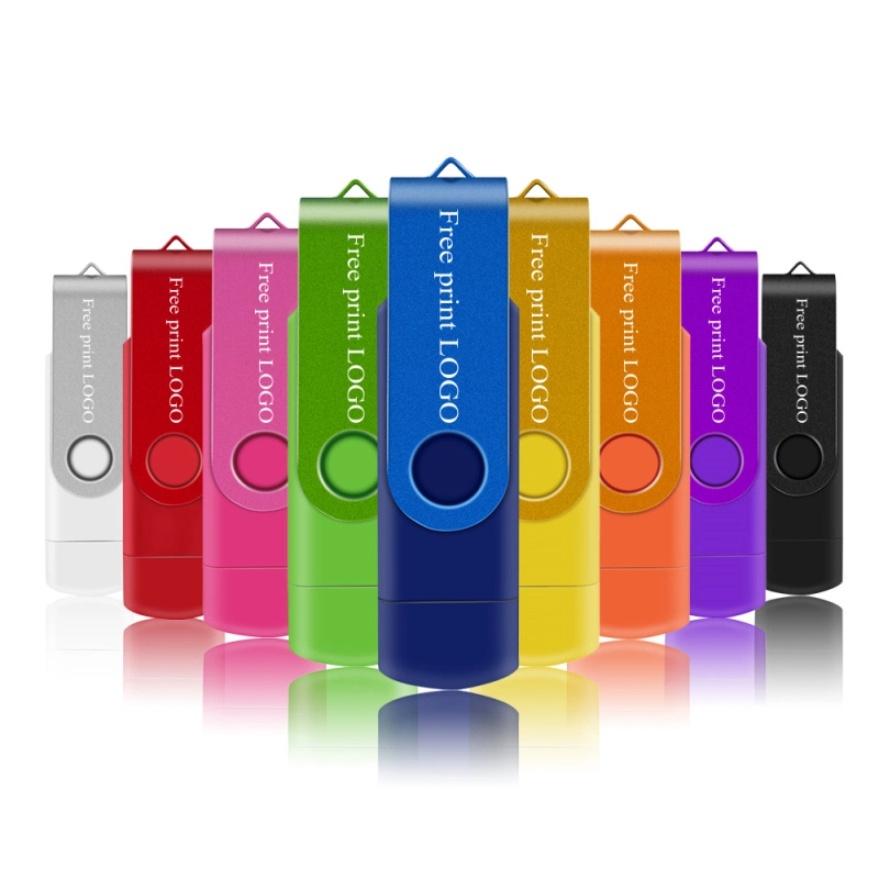 Metal Rotating OTG Mobile Phone USB Disk Android Computer Dual Purpose Flash Drives