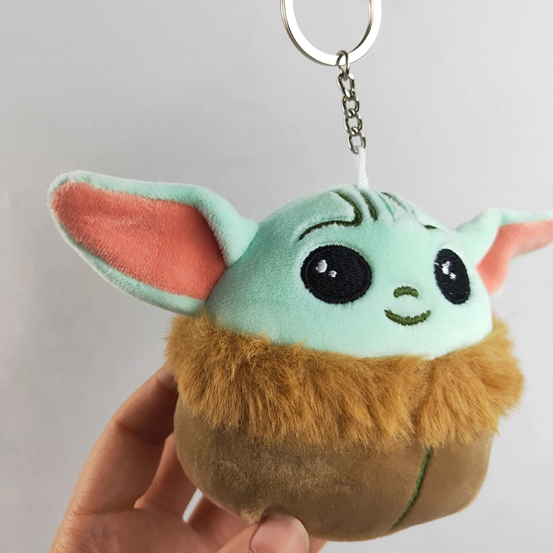 2022 Niedliche Neue Weiche Plüsch Spielzeug Baby Yoda Anhänger Weich Gefüllter Yoda Schlüsselanhänger