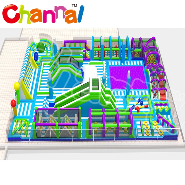 Гигантские надувные тематический парк надувной игровой площадкой для использования внутри помещений надувные Bouncer локоны