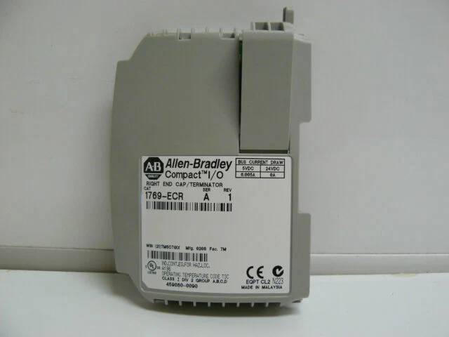 Brand-New Allen-Brad-Ley 1769-ECR Compactlogix-Right End Cap/Terminator-Bus Current-Draw Plcs/Machine-Control Good-Price