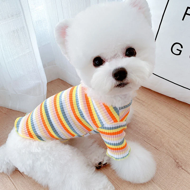 El invierno coloridos Chaleco pequeño Cachorro de gato mascota ropa moda