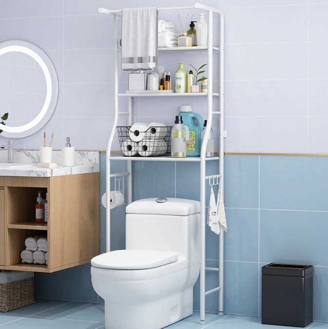 Artículos para el hogar Cuarto de baño Acero inoxidable WC almacenamiento Rack