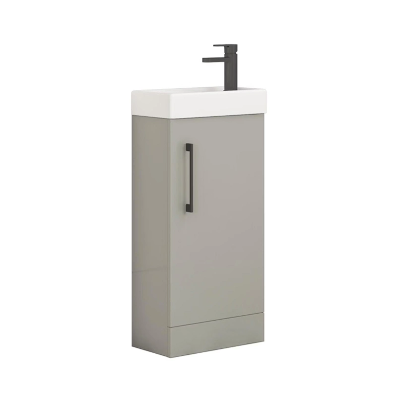 400mm Light Grey 2 Drawer Floor Standing Vanity Unit with MID-Edge Basin