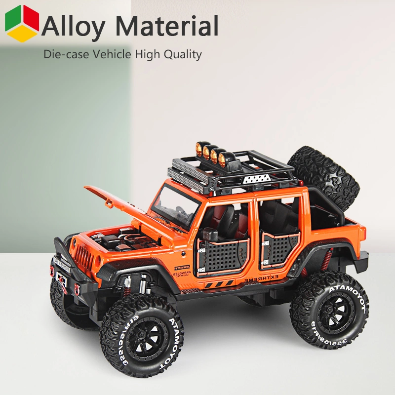 QS Wholesale 1: 24 Scale Alloy Model Cars off-Road Pull Back Door Open Diecast Model for Kids Gift Toy