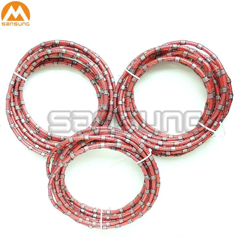 Rubber and Plastic Coating Durable Diamond Wire for Stone Quarrying and Shaping