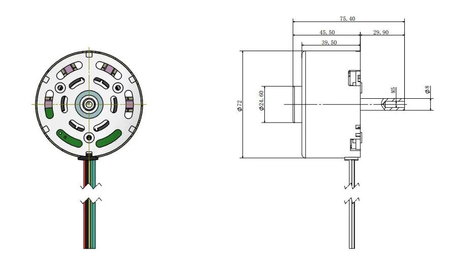 Factory Price 220V AC 4A 500W Brushless DC Motor BLDC Motor