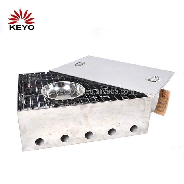 China Stainless Steel Fish Smoker Box Wood Chips Barbecue Grill Machine