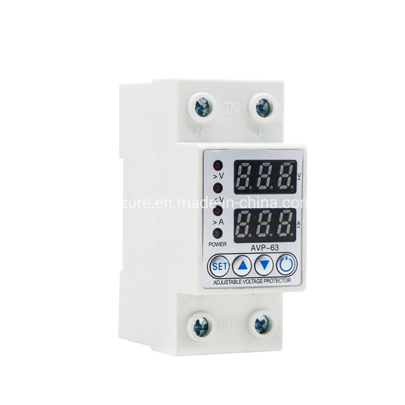 DIN Rail Adjustable Over Under Voltage Protective Protector Relay Protection