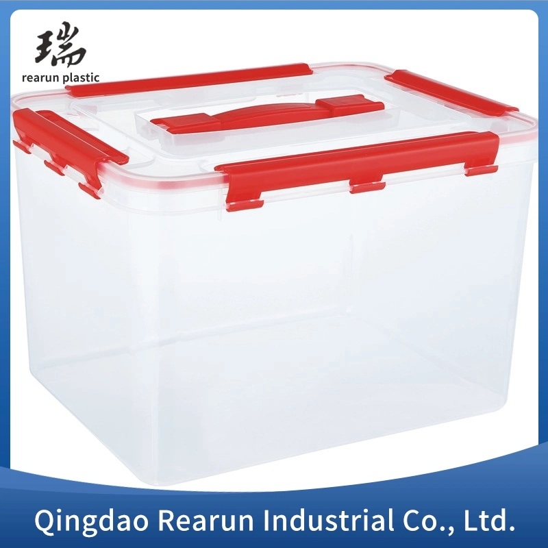 Colorful Heavy Duty Capacity Plastic Storage Box Material Plastic Bins with Handles and Wheels for Household Package Storage