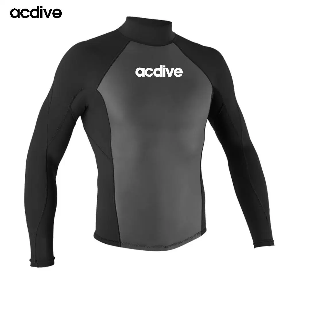 Acdive espalda malla Zip piel 3mm neopreno profesional Surf Diving Top deportivo Aqua para adultos