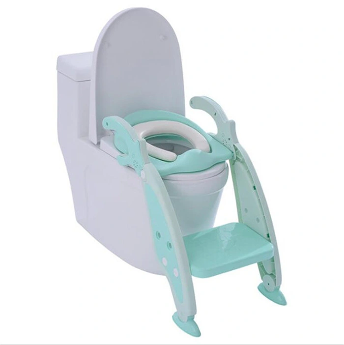 Lovely Folding Portable Plastic Potty with Ladder