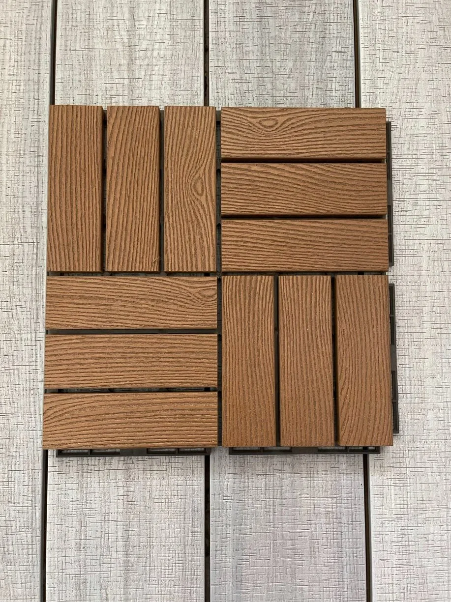 Bonne piété en bois plastique composite carreaux pour l'extérieur (DIY5)