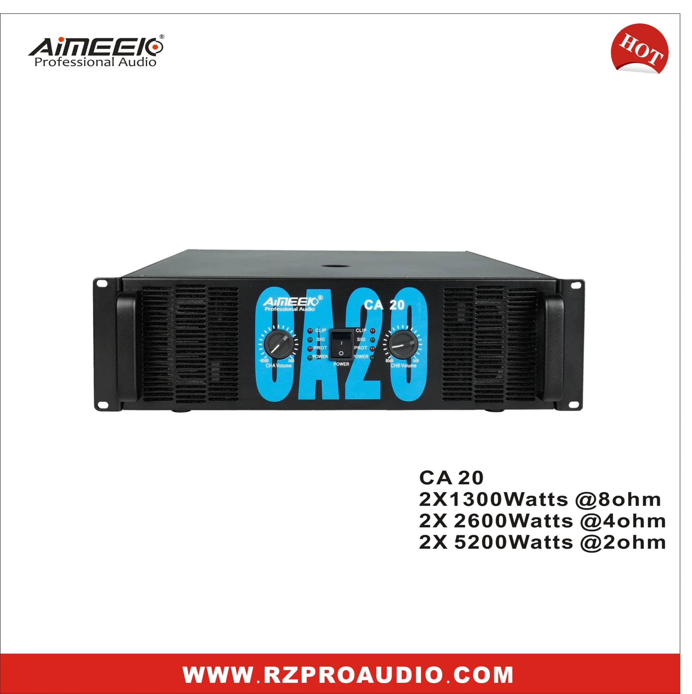 2X1300W amplificador de potencia de alta gama Pro de la Cresta del circuito amplificador de potencia de audio de alta CA20