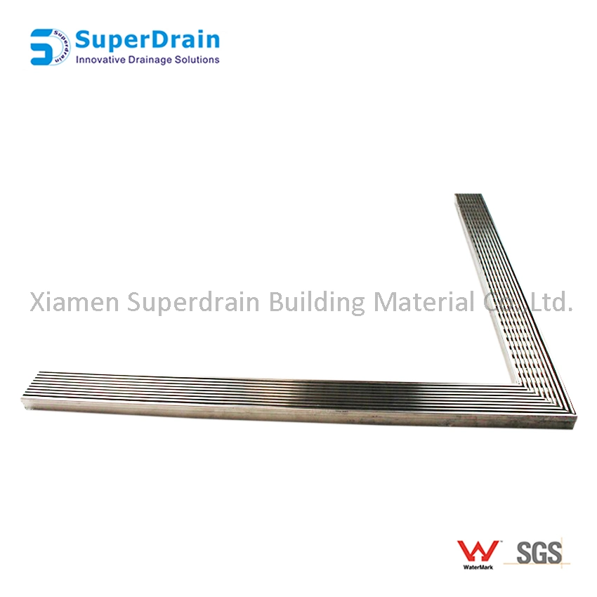 Stainless Steel Automatic Airtight Bathroom L Shape Floor Drains