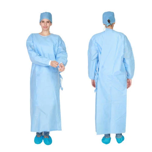 Ropa de hospital batas de paciente Spunbond PP bata quirúrgica desechable