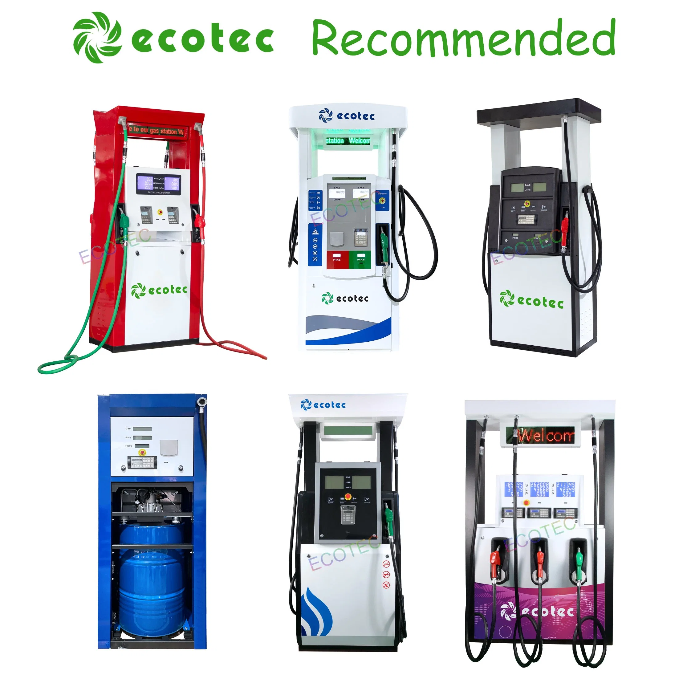 Ecotec Tankstelle Zwei Produkte Zwei Düsen Benzinpumpe Kraftstoff Spender