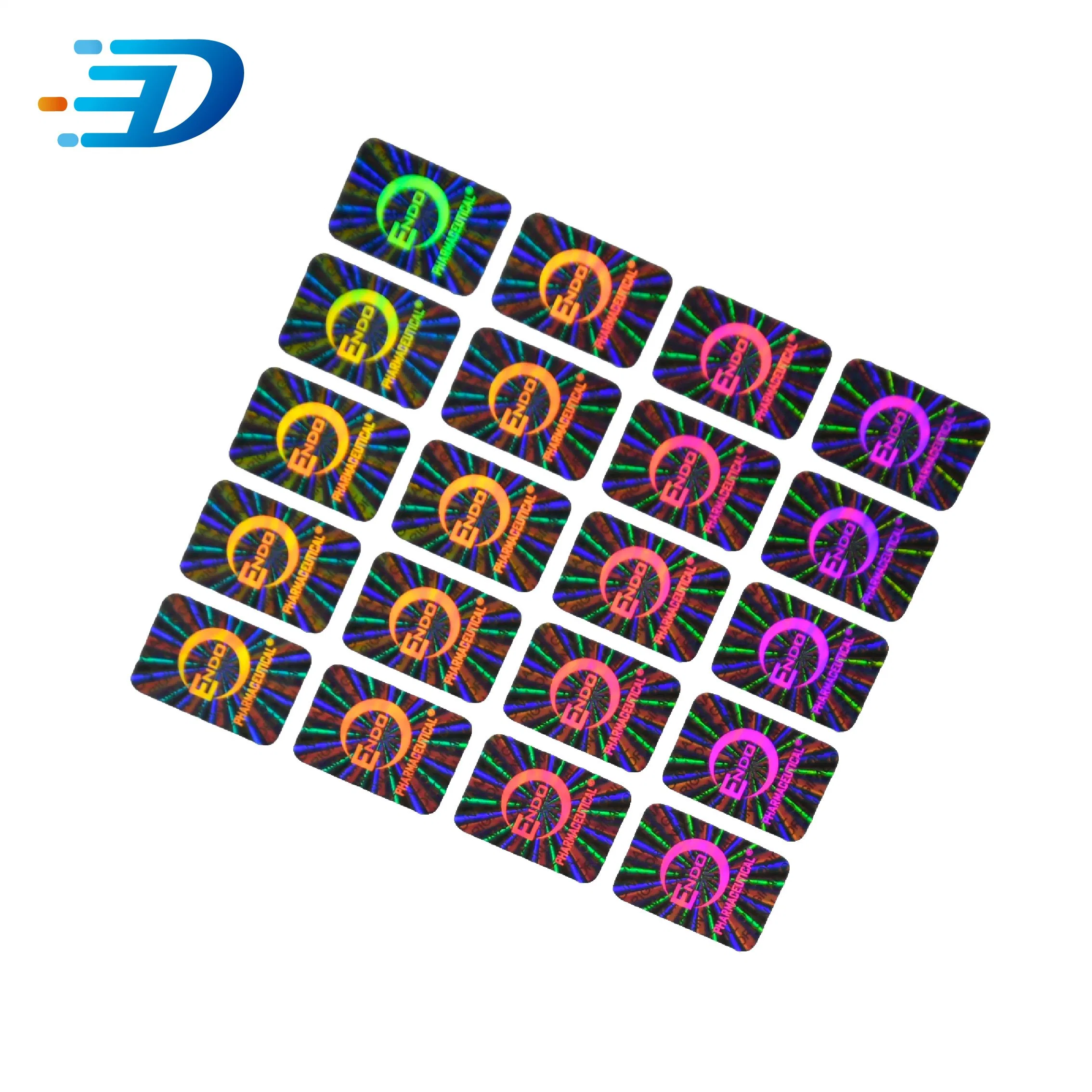 Adhesive Custom Logo Made Printed Round 3D Laser Holographic Hologram Sticker