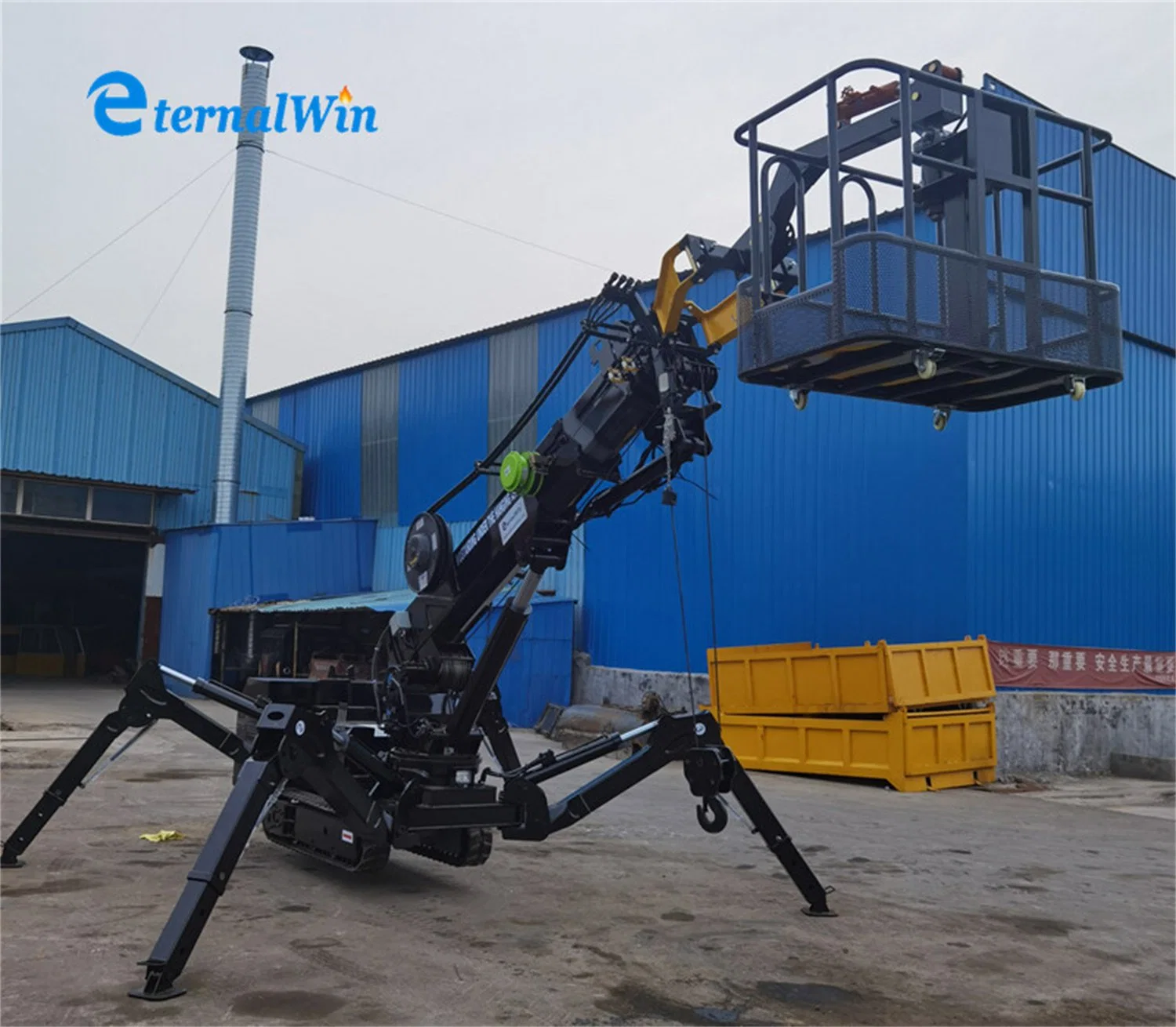 Lifting Height 9.5m Hydraulic Telescopic Boom Crawler Cranes Factory Price 3 Ton