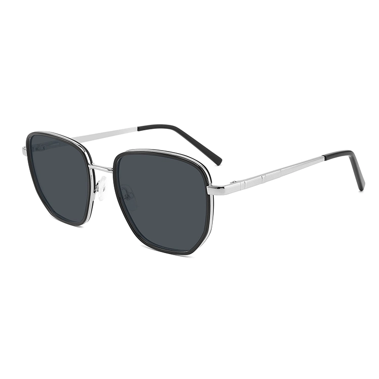 2023 nuevas Hot Sale Unisex de moda al por mayor Sun Glasses de moda Gafas de sol cuadradas de metal polarizado