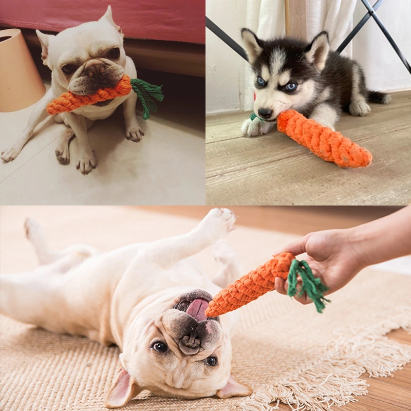 Wholesale/Supplier Carrot Shaped Ropes Pet Toys for Dog Molar Biting & Playing