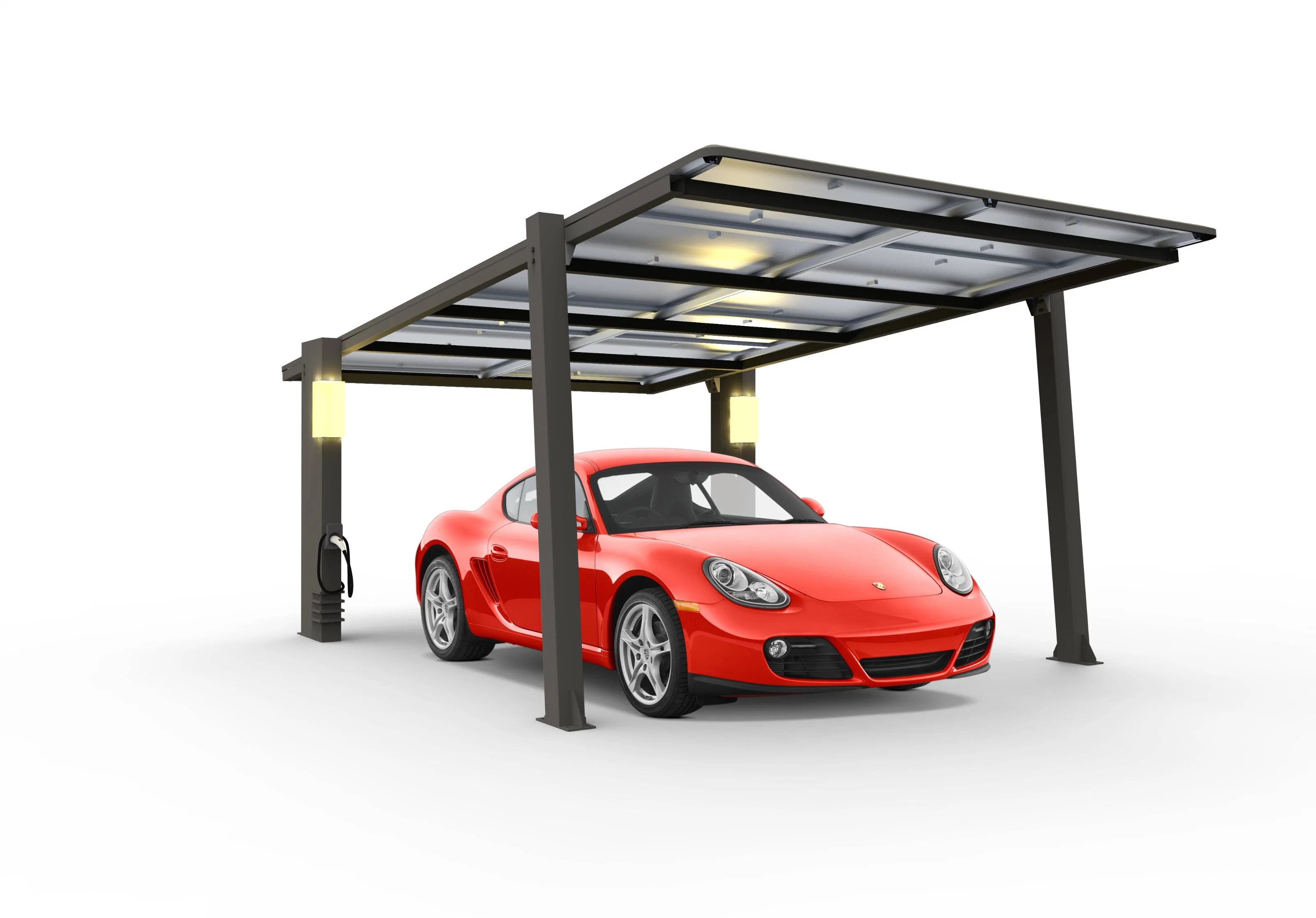 Steel Carport Solar Car Parking Canopy Solar Carports with Charging