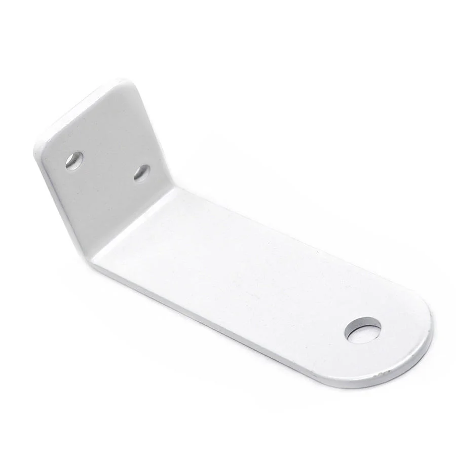 Customized Stamping Part Bracket Bending Stamping Parts Powder Coating Anodized White L Shaped Bracket for TV