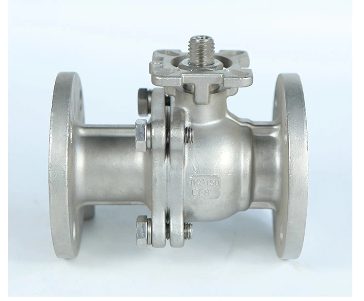 Stainless Steel Flange 2PC Floating Type Industrial PTFE Seal Floating Ball Valves