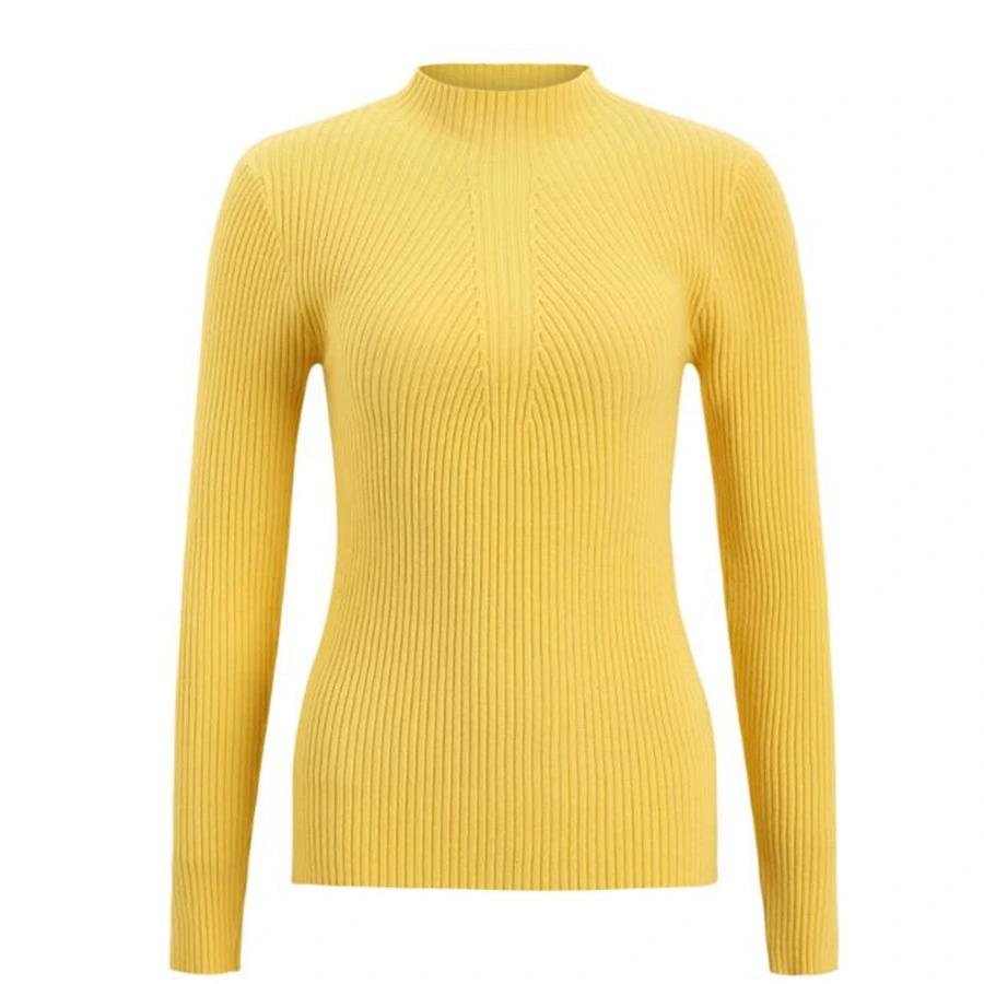 Fashion Soft Turtleneck Womens Knitting Ribbde Pullover Sweater