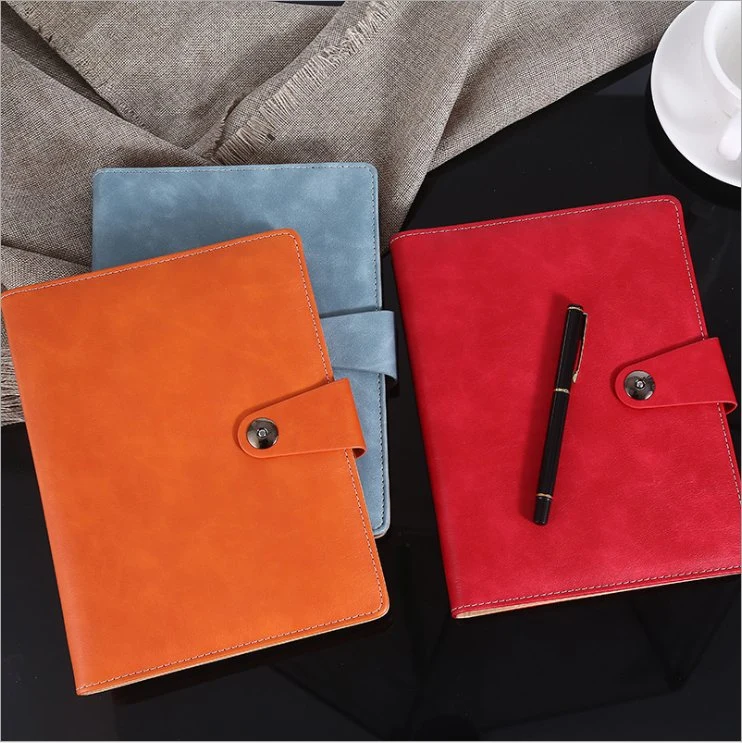 Refillable Journal 6 Ring Loose Leaf Organizer PU Leather Notebook A5 Planner with Binder