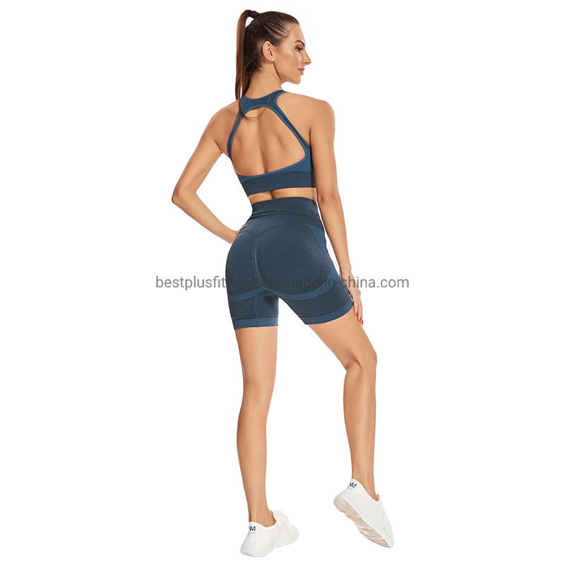 L'exercice des tenues pour les femmes 2 pièces d'entraînement de fitness Sports Yoga transparente Set vêtements sportswear salle de gym