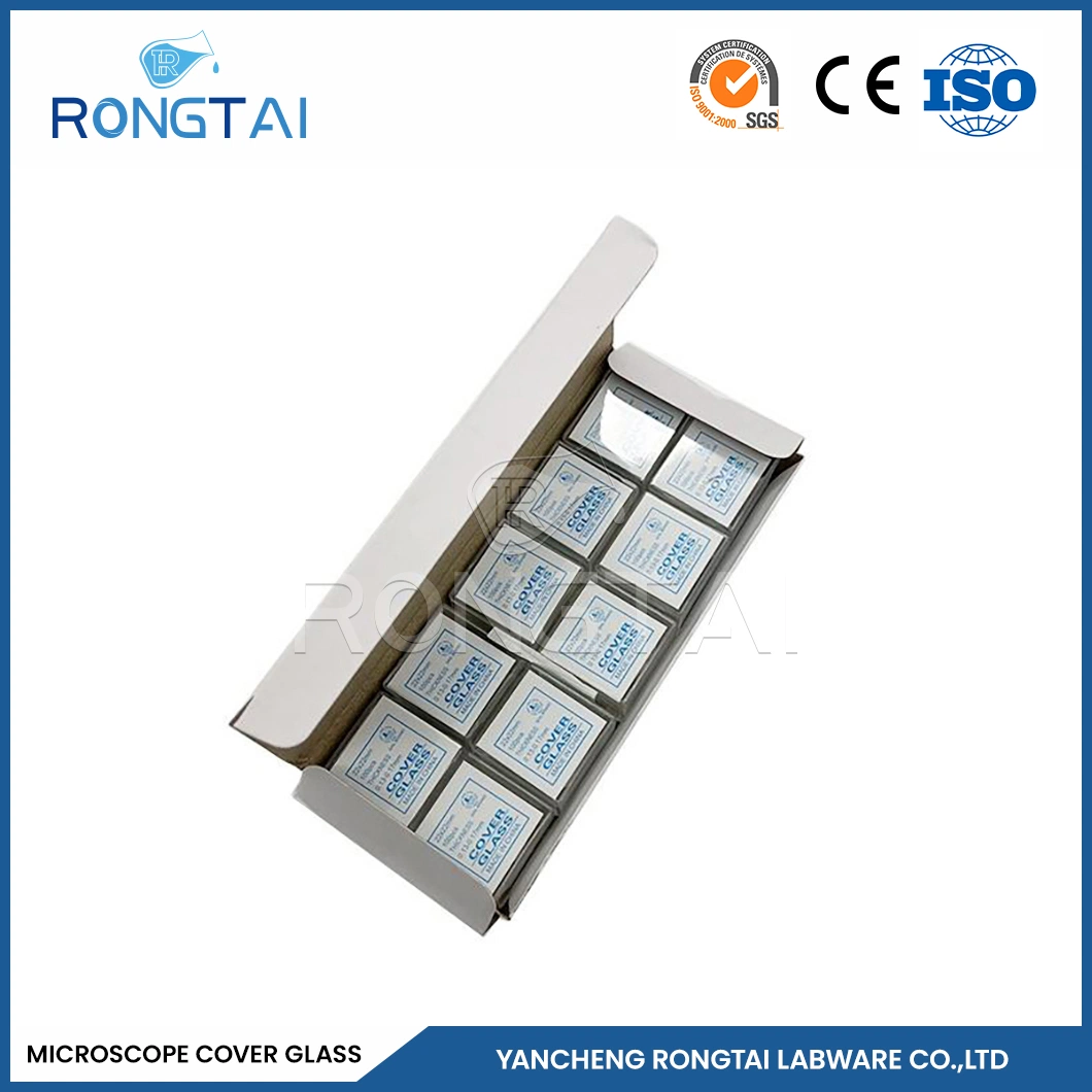 Rongtai Multi-Specification Mikroskop Abdeckung Glas Herstellung Fused Quarz Mikroskop-Objektträger China 22 x 50 mm Mikroskop-Deckglas-Objektträger