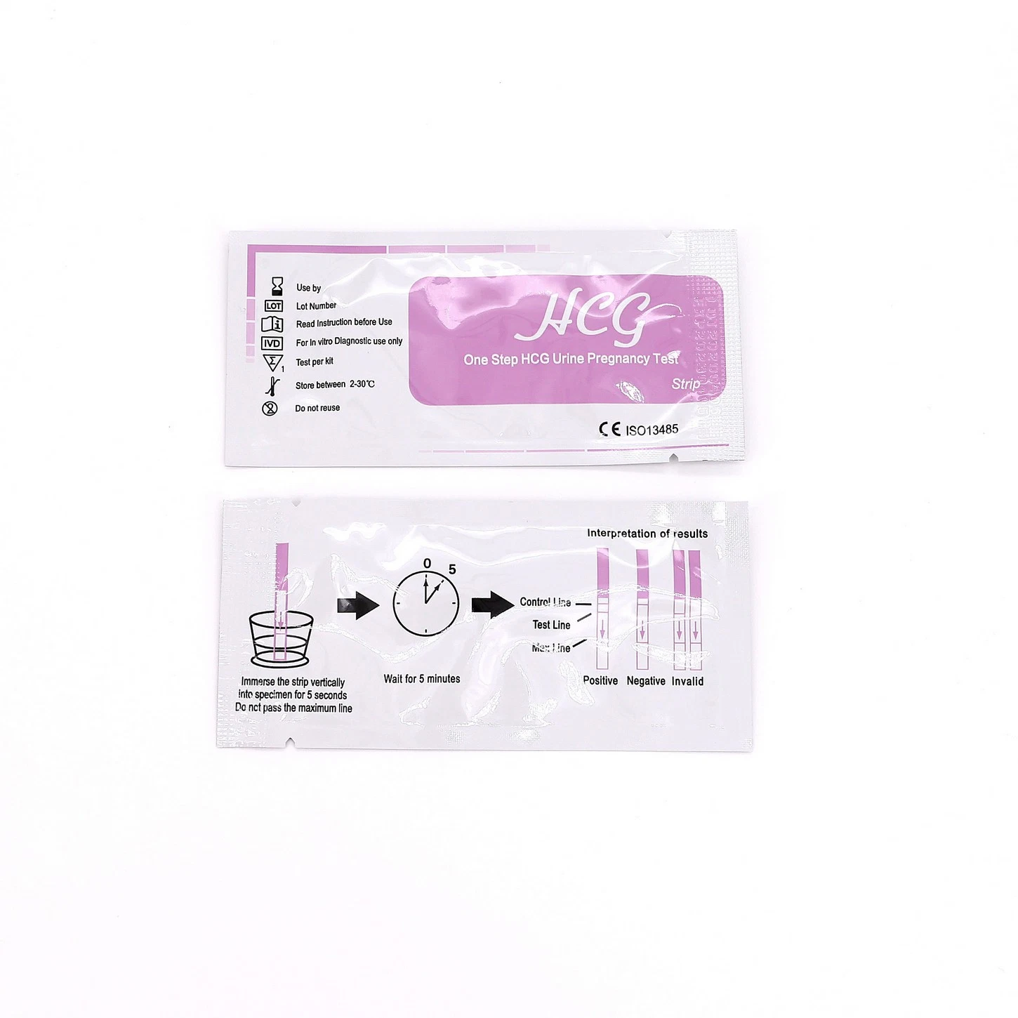 99.8% Accuracy Home Use Medical Urine/ Serum HCG Pregnancy Rapid Test Stripwith CE/ISO