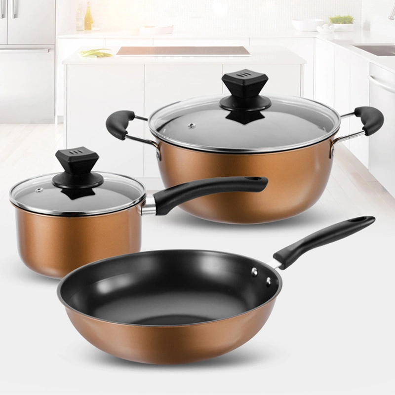 PfAs-Free Nonstick Lavavajillas Pan and Pot Acero inoxidable utensilios de cocina fáciles de limpiar Conjuntos