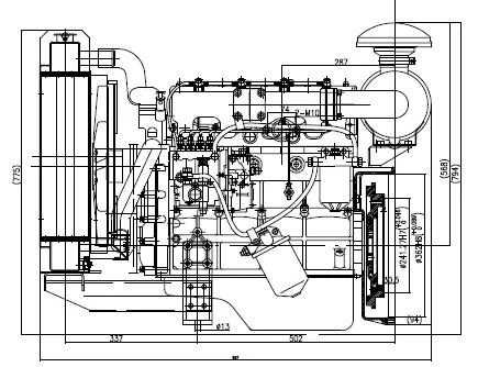 Diesel Engine, Generator Parts, Engine, Diesel Motor, Four Cylinder