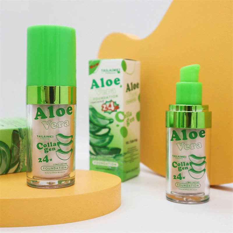 Tailaimei SPF35+ Aloe Vera Foundation Custom OEM Moisturizer Face Whitening Makeup Long Lasting Collagen Moisture Foundation