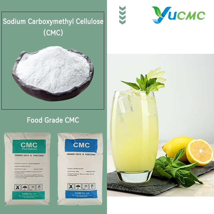 Yucmc grau de estrutura alta viscosidade fábrica Carboxymetilcelulose Fornecedor Gum in Alimento CMC de celulose carboximetil de sódio