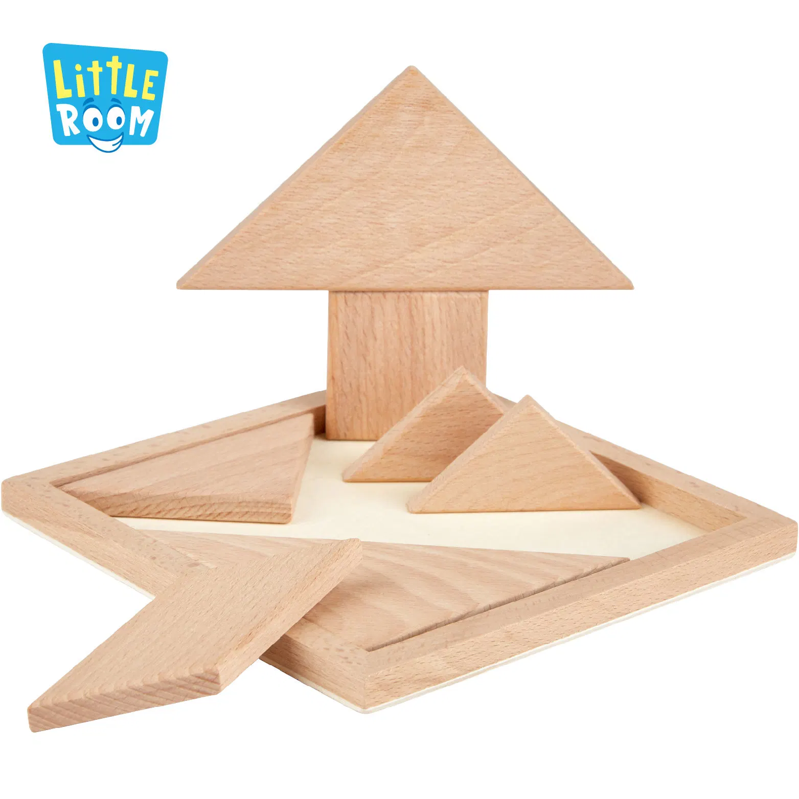 Early Learning Wooden Geometry Color Separation Geometry Mirror Puzzle for Kids