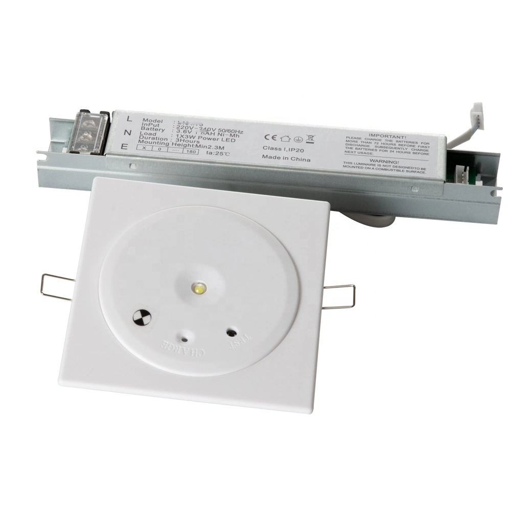 CE RoHS Rechargeable Ceiling Recessed LED IP20 Rechargeable LED Light
