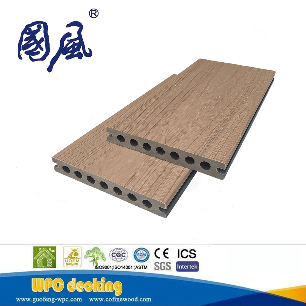 À prova de Durável Co-Extrusion bons preços WPC Deck Oco Board com cor lateral duplo